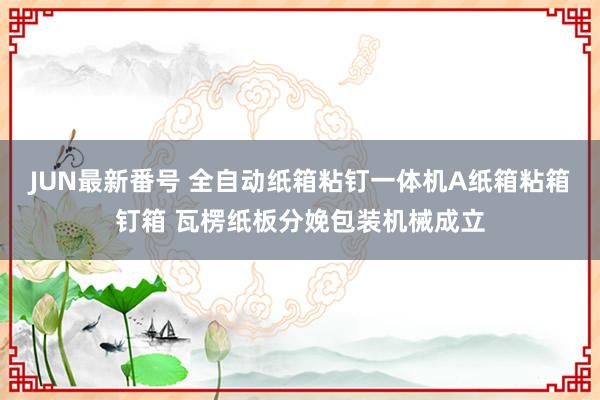 JUN最新番号 全自动纸箱粘钉一体机A纸箱粘箱钉箱 瓦楞纸板分娩包装机械成立