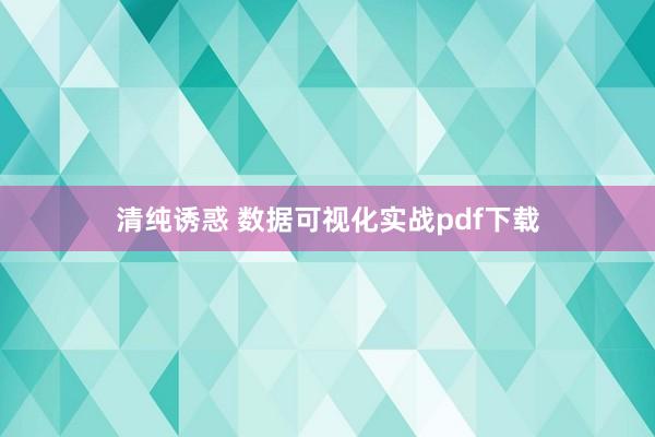 清纯诱惑 数据可视化实战pdf下载